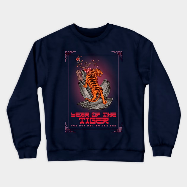 Chinese Zodiac Year of the Tiger Crewneck Sweatshirt by Souls.Print